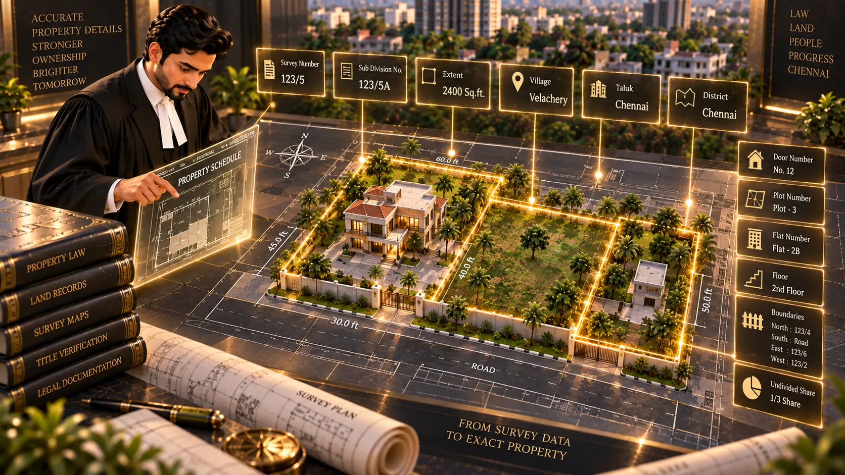 From Survey Data to Exact Property Description